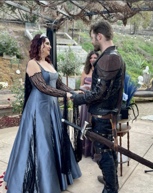 Medieval wedding couple, wedding vows